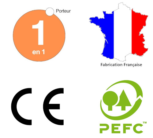 Logos made in France CE PEFC