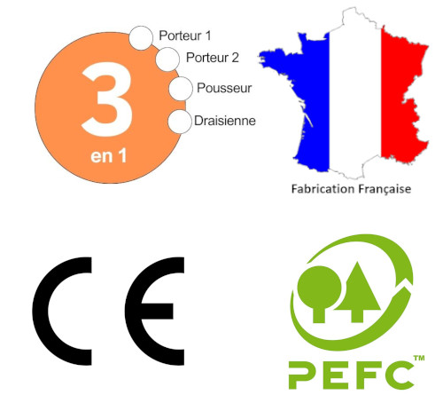 Logos made in France CE PEFC