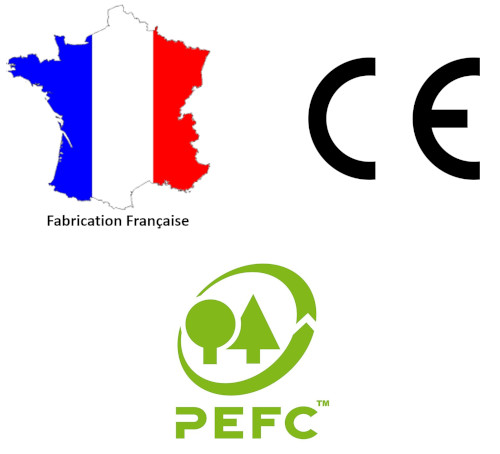 Logos Made in France CE PEFC